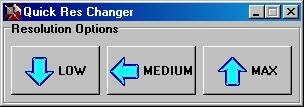Screenshot of QuickRes Changer